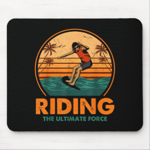 Tapis De Souris Surf La Force Du Ride Art De La Vague Du Coucher D