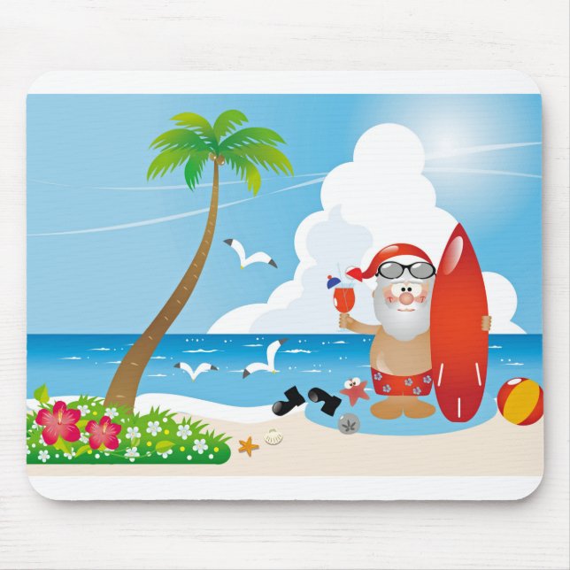 Tapis De Souris surfer santa claus (Devant)