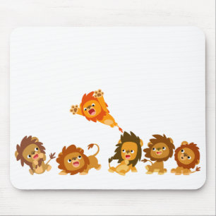 Tapis De Souris "Surprise ! !" Cartoon mignon Lions Mousepad
