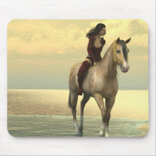 Tapis De Souris Surreality - fille sur un cheval