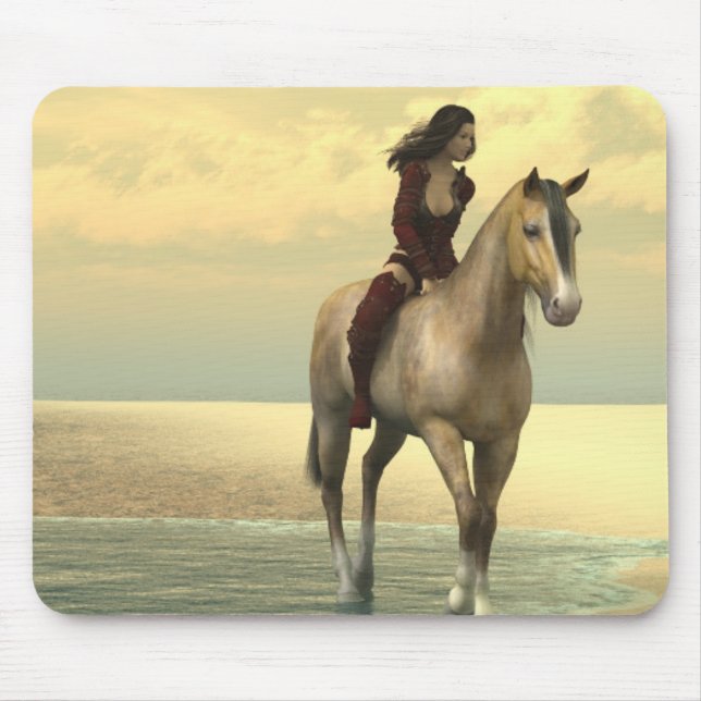 Tapis De Souris Surreality - fille sur un cheval (Devant)