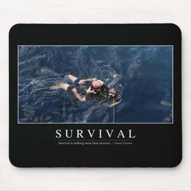 Tapis De Souris Survie : Citation Inspirationnelle 1 (Devant)