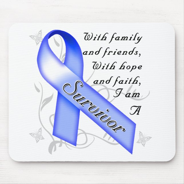 Tapis De Souris Survivant de cancer du colon (Devant)