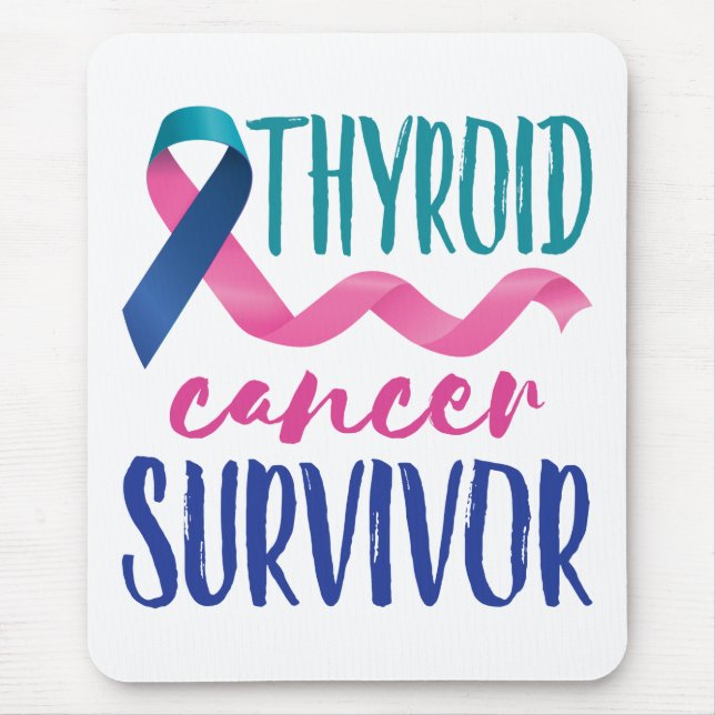 Tapis De Souris Survivant du cancer de la thyroïde (Devant)