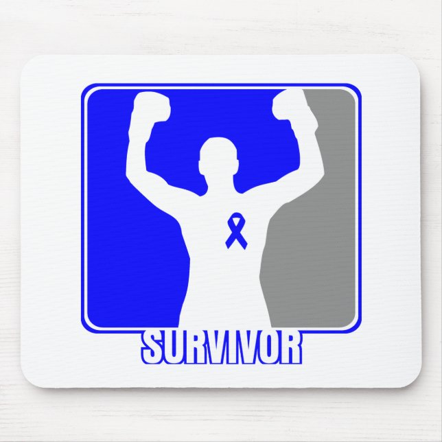 Tapis De Souris Survivant gagnant du cancer du côlon (Devant)