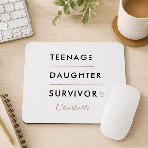 Tapis De Souris Survivante de Fille Adolescente Personnalisée