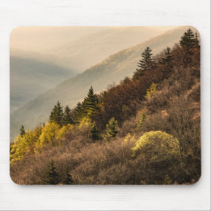 Tapis De Souris Survol de la vallée d'Oconaluftee Caroline du No