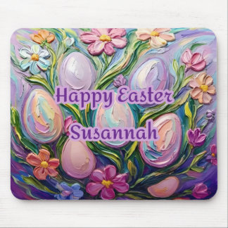 Tapis De Souris SUSANNAH ~ 3D EASTER Eggs Flowers ~ 