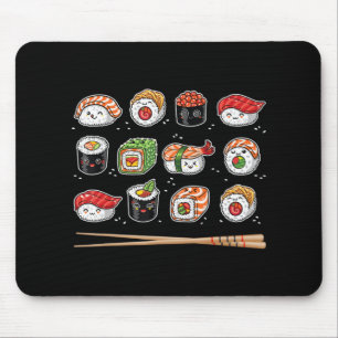Tapis De Souris Sushi Anime Kawaii Nourriture japonaise Lover Otak