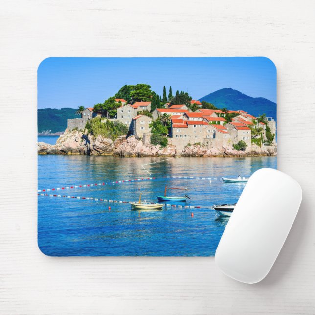 Tapis De Souris Sveti Stefan Budva Monténégro (Avec souris)
