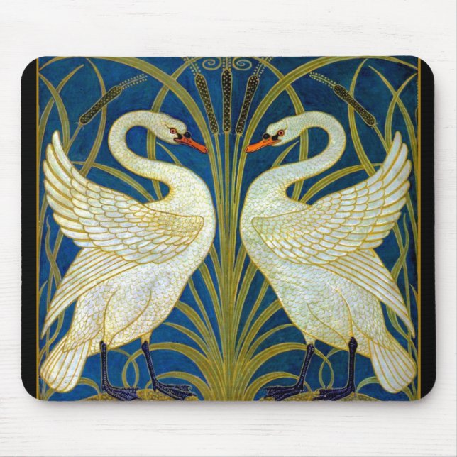 Tapis De Souris Swans Art Déco (Devant)