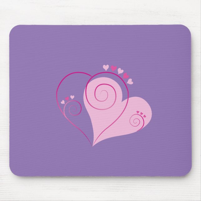 Tapis De Souris Sweet Cute Happy Valentine Love Hearts (Devant)