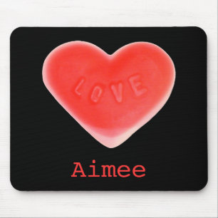 Tapis De Souris Sweet Heart Black 'Nom' mousepad