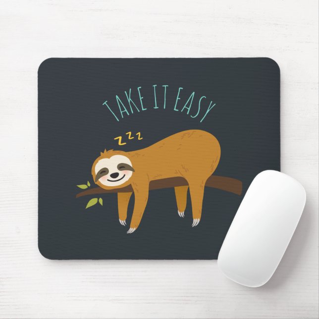 Tapis De Souris Sweet Napping Sloth "Take It Easy" (Avec souris)