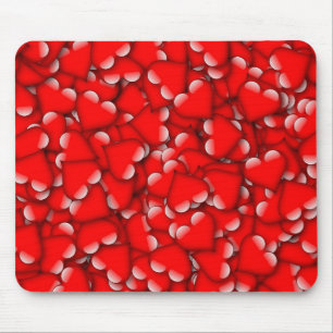 Tapis De Souris Sweet Romantique Valentine Love Hearts Rouge