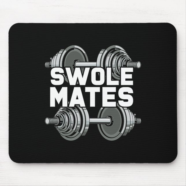 Tapis De Souris Swole Mates Powerliflifting Gym entraînement Swole (Devant)