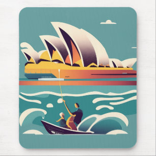 Tapis De Souris Sydney Opera House Australie peinture souvenir