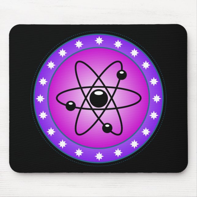 Tapis De Souris Symbole atomique sur un arrière - plan rose (Devant)