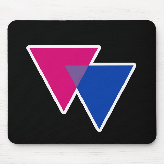 Tapis De Souris SYMBOLE BISEXUEL 3D de TRIANGLE (Devant)