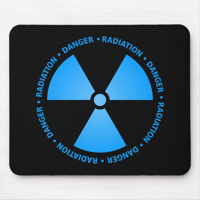 Tapis De Souris Symbole bleu Mousepad de rayonnement (Devant)