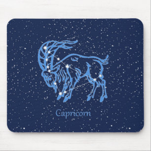 Tapis De Souris Symbole Capricorne Constellation et Zodiaque avec 