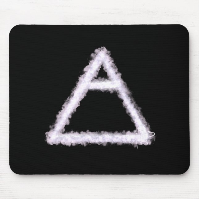Tapis De Souris Symbole d'alchimie de l'élément d'air émietté (Devant)