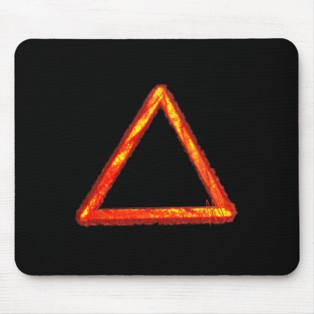Tapis De Souris Symbole d'alchimie d'élément de feu lame (Devant)