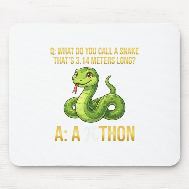 Tapis De Souris Symbole de la journée Python Pithon Pi Drôle Prof  (Devant)