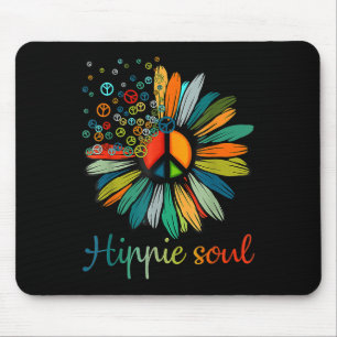 Tapis De Souris SYMBOLE DE LA PAIX DE Daisy Hippie Soul AMATEURS D