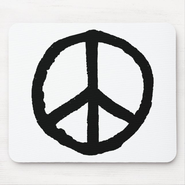 Tapis De Souris Symbole de paix rude (Devant)