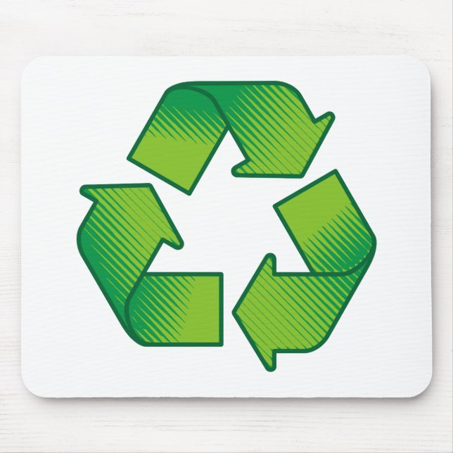 Tapis De Souris Symbole de recyclage (Devant)