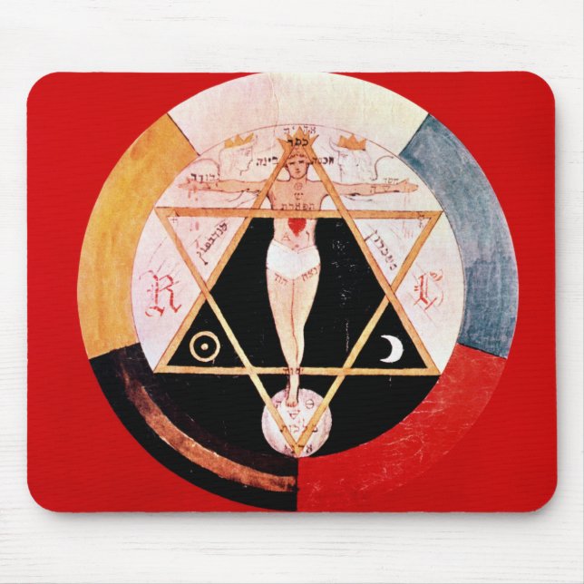 Tapis De Souris Symbole de Rosicrucian de l'ordre hermétique (Devant)