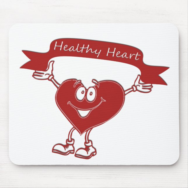 Tapis De Souris Symbole de sensibilisation à la cardiologie de l'h (Devant)