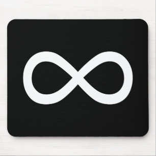 Tapis De Souris Symbole d'infini blanc