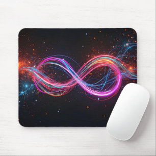 Tapis De Souris Symbole d'infini néon en mouvement