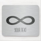 Symbole d'infini sur la texture métallique de Faux