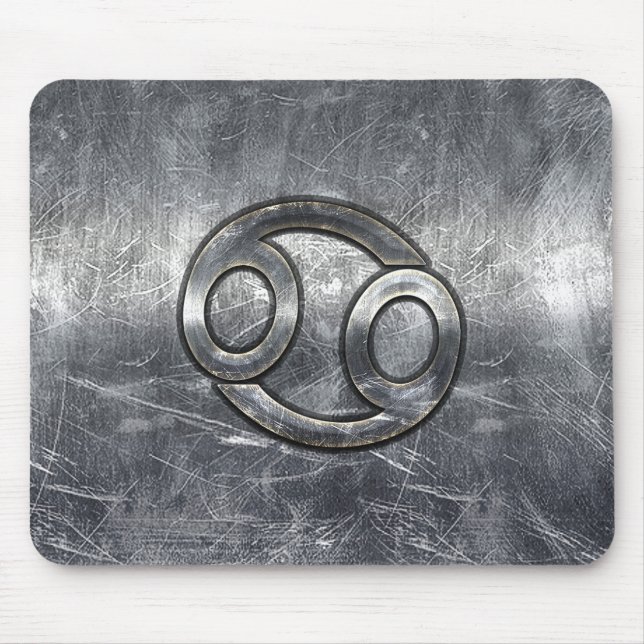 Tapis De Souris Symbole du cancer du zodiaque Style industriel (Devant)