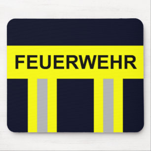 Tapis De Souris Symbole Feuerwehr Blau uniforme