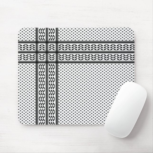 Tapis De Souris Symbole Keffiyeh de la Palestine Motif de résistan (Avec souris)