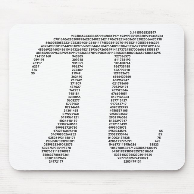Tapis De Souris Symbole Mousepad de pi (Devant)