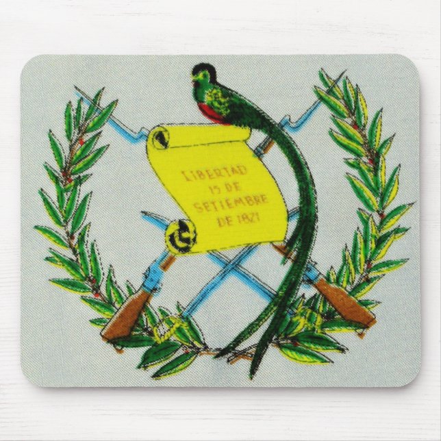 Tapis De Souris Symbole national guatémaltèque avec Quetzal (Devant)