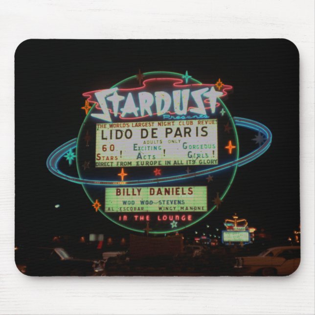 Tapis De Souris SYMBOLE NEON DE L'HÔTEL Stardust Las Vegas Circa 1 (Devant)