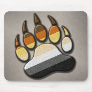 Tapis De Souris Symbole Paw coloré de l'indicateur Gay Bear Pride
