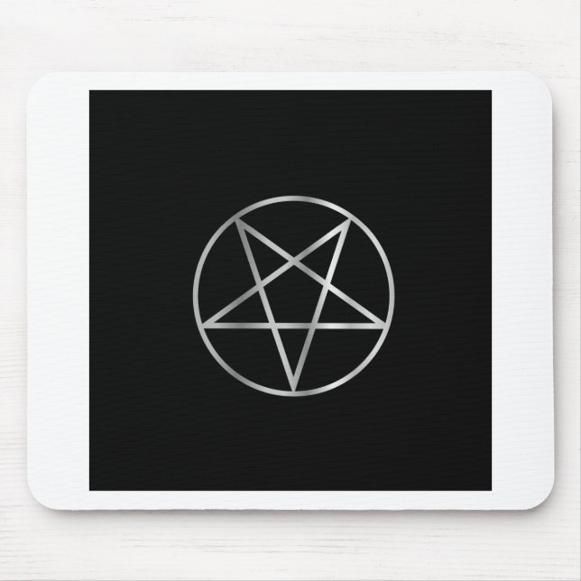 Tapis De Souris Symbole religieux de pentacle de satanisme (Devant)