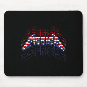 Tapis De Souris Symbole rock 4 juillet Vintage