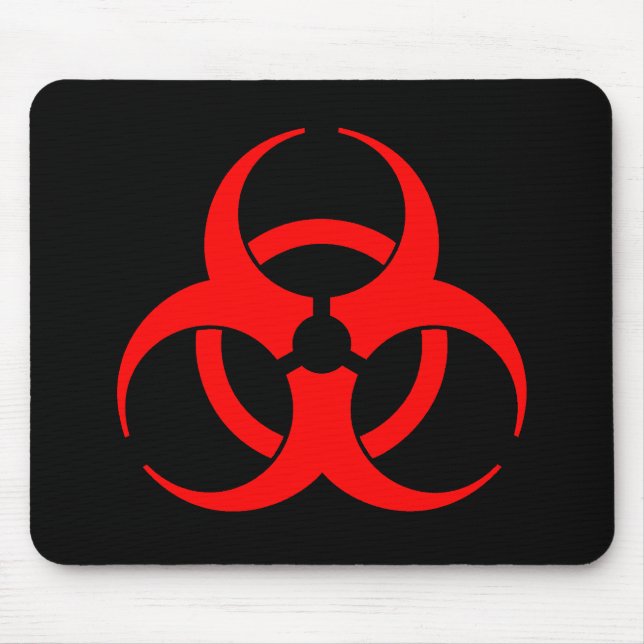 Tapis De Souris Symbole rouge Mousepad de Biohazard (Devant)