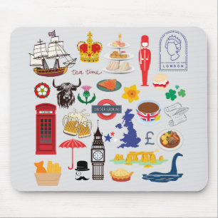 Tapis De Souris Symboles britanniques