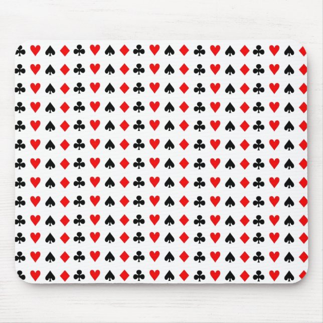 Tapis De Souris Symboles de cartes de jeu de poker (Devant)