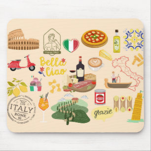 Tapis De Souris Symboles de l'Italie