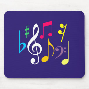 Tapis De Souris Symboles de musique Mousepad